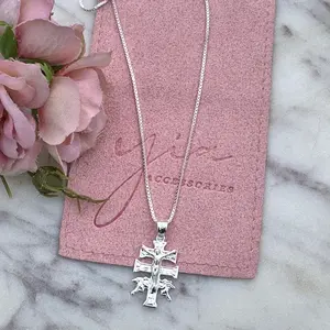 Plata 925 -Cruz de Caravaca Necklace Religious Pendant