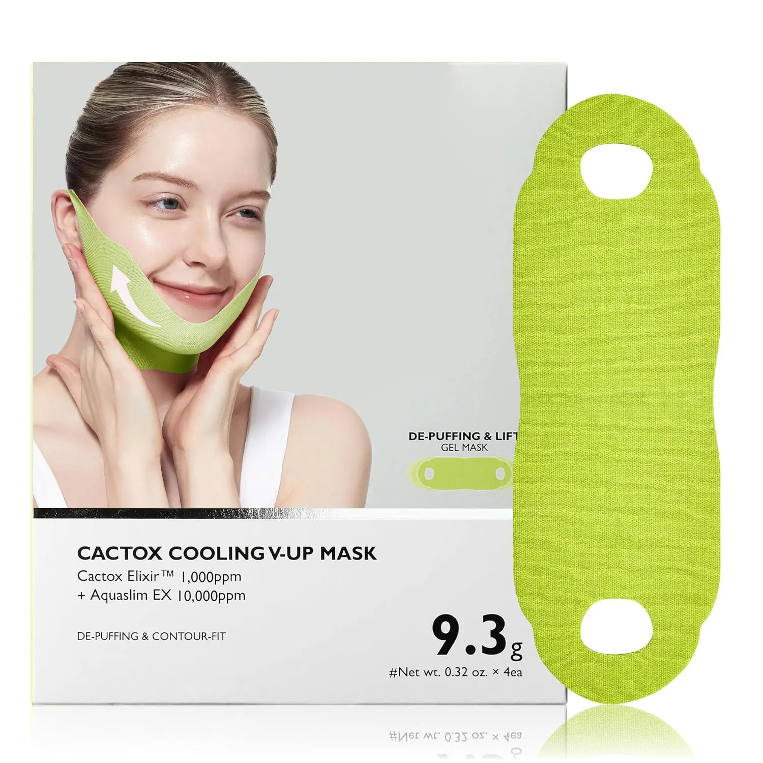 Cactus V-Lifting Mask – De-Puffing & Jawline Contouring Gel Mask with Cooling Effect for Double Chin Reduction