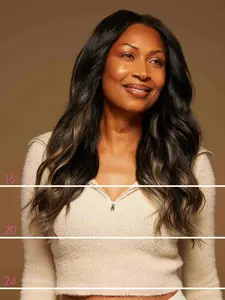 Luxy Hair 24" Classic Clip-In Hair Extensions – Off Black Bronde Balayage | 240g Remy Human Hair