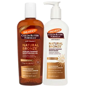 Palmer's Cocoa Butter Formula Natural Bronze Sunless Tanning Gradual Tanning Body Lotion and Body Oil Bundle