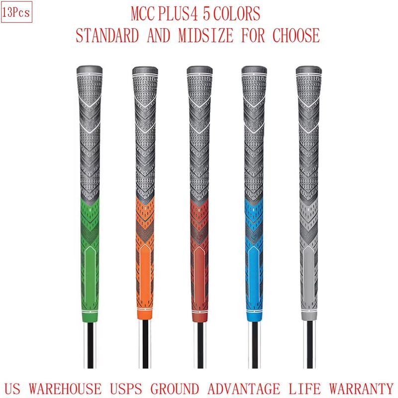 13 Pieces - Full Set - Golf Pride MCC+ Golf Grip - Comfortable Design for Golf Clubs, Versatile & Compatible, Enhanced Control for Better Performance