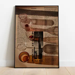 Typography Print, Aesthetic Wall Art, Vintage Poster, Trippy Wall Art, Retro Newspaper Poster 70s Art, Trendy Wall Art, Psychedelic Poster  - Unframed