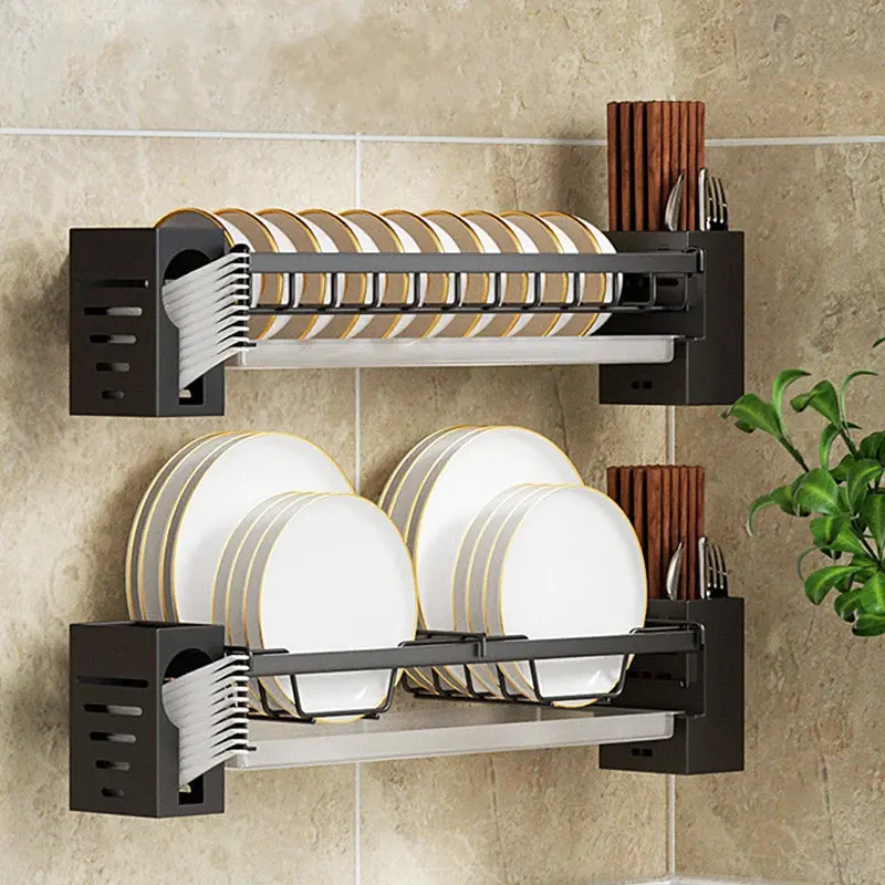 Wall-mounted Dish Holder Organizer