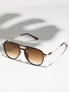 Women's Vintage Trendy Tortoiseshell Top Bar Design Glasses, Retro Outdoor Large Size Oversized Glasses, Fashionable Stylish Glasses for Women & Girls for Everyday Use