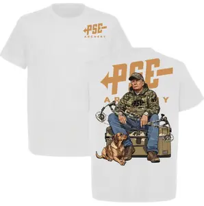 PSE Archery Bowhunter TShirt With Dog, Cool Hunting Tee For Archers, Camo Outdoor Lovers, Compound Bow Gear Fans, Gift for Hunters & Country Dads