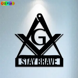 1pc Masonic Symbol Metal Wall Art,Masonic Symbol Statue Mural, Ideal Gift for New Year, Christmas, Masonic Decor Enthusiasts, Rust-Resistant Metal Wall Decor Wall Sculptures,  Unique Home Decor for Masonic Enthusiasts