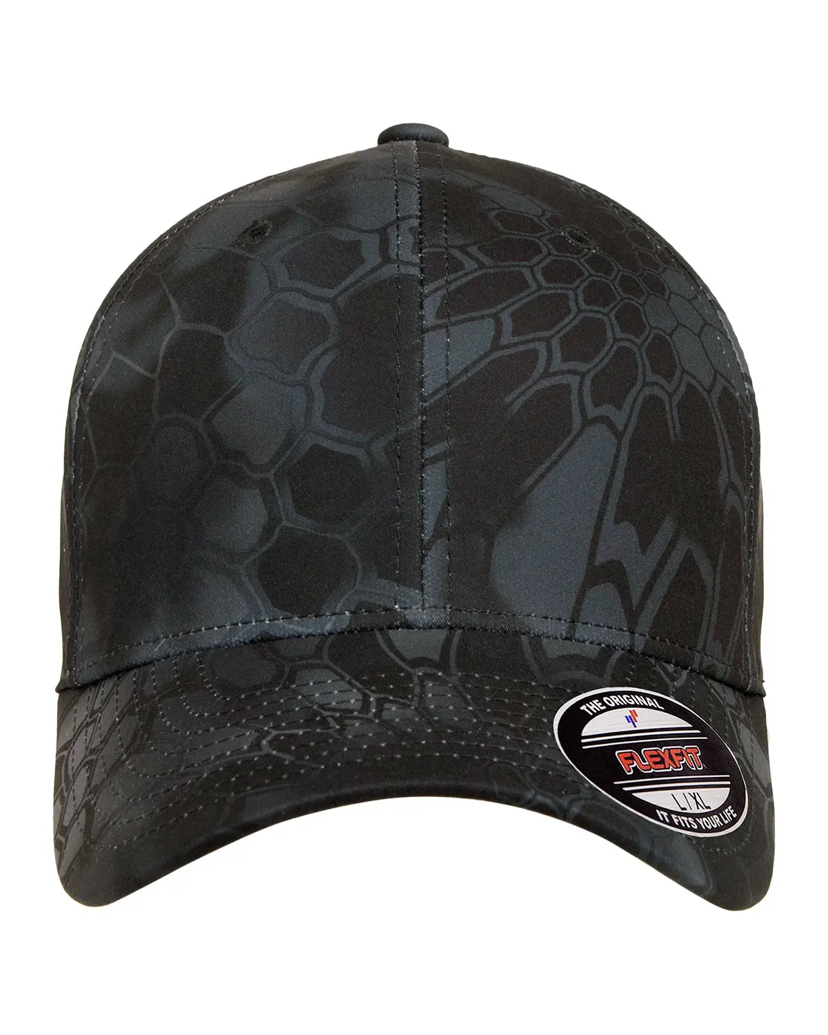 Flexfit Men's 6277KR Kryptek Pattern Baseball Cap - Structured Mid-Profile 6-Panel Polyester Craftsmanship Hat with Visor, Stretch Fit, Permacurv Visor for Casual Clothes Accessory Use