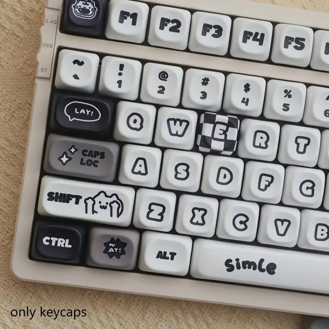 131 Keys Cat And Dog Personalized Keycap MOA Profile PBT Material Five-Sided Dye-Sublimation Suitable for 61/68/75/87/98/100 Etc