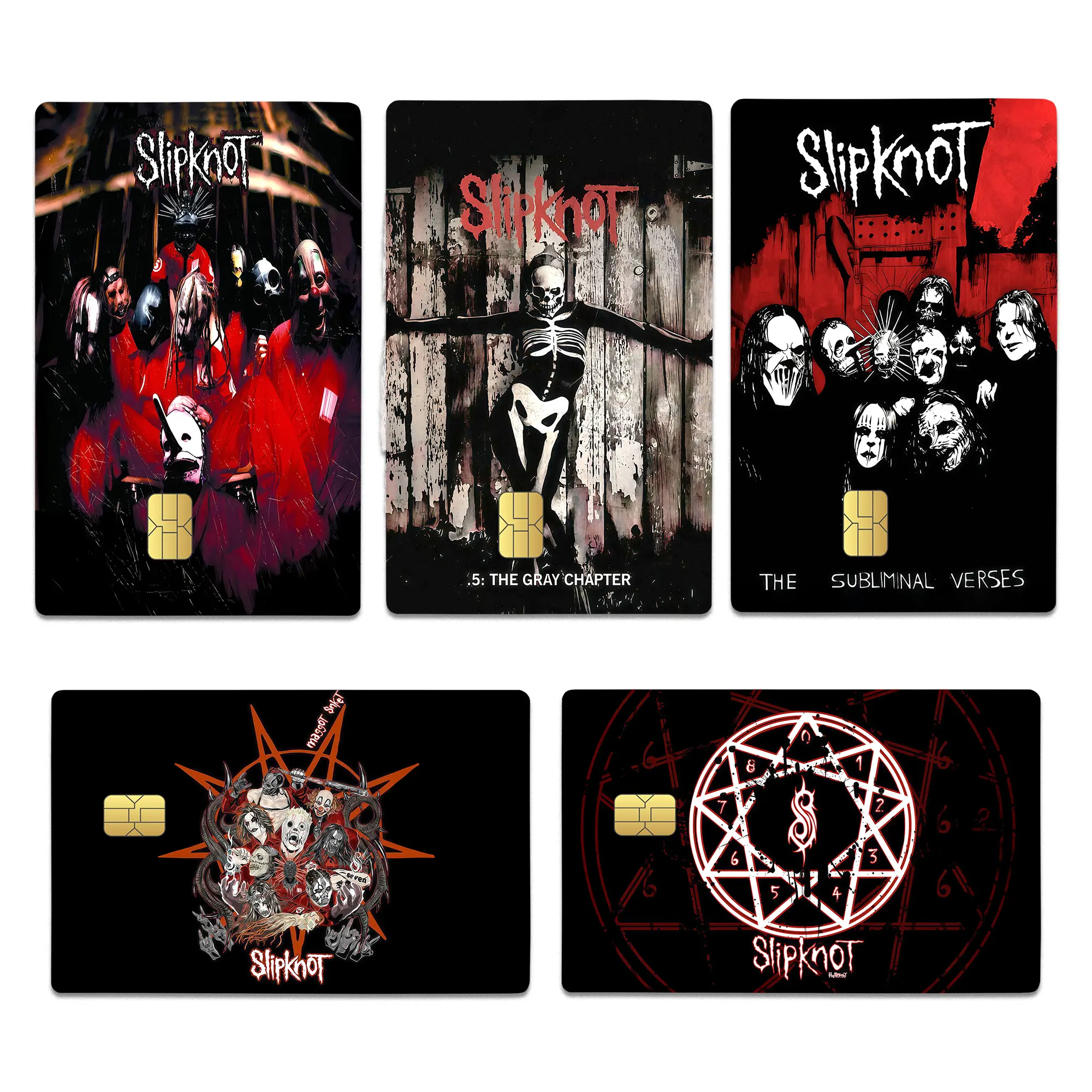 Slipknot Music Credit Card Skin, Heavyweight Debit Card Sticker, Nu Metal Band Vinyl Card Wrap Gift For Maggots