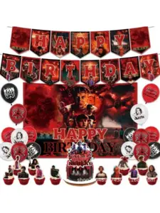 Theme Party Decorations, Birthday Banner, Cake Topper Flags, Balloon Set, Background Cloth, Coolest Birthday Party Supplies
