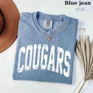 Comfort Colors Vintage Cougars T-shirt, Cougars Teacher Team Shirt, School Spirit T-shirt, Cougars Football Team Trendy Outfits Gift For Fan, Gift For Her