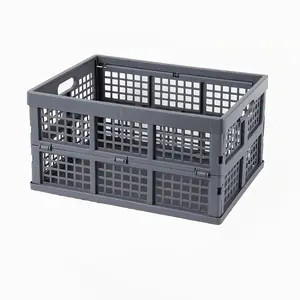 1pc Large Capacity Collapsible Car Trunk Storage Box Hard Plastic Organizer with Multiple Compartments for Camping Road Trip Outdoor Activities