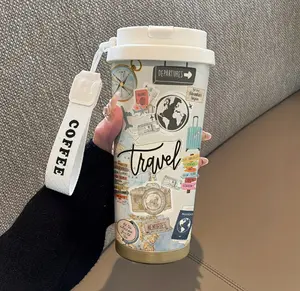 Travel Collage Sticker Style Stainless Steel Travel Tumbler