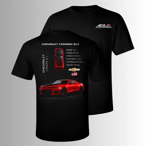 Chevrolet Camaro ZL1 Technical Specs T-Shirt, 2 Sides, American Muscle Car Graphic Tee