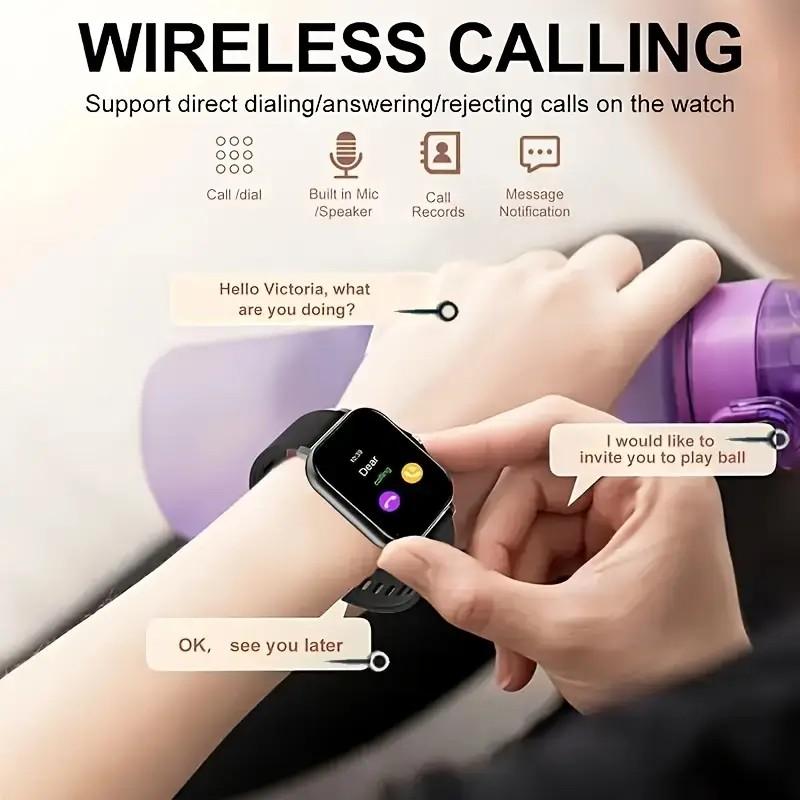 Valentine's Day Gift 2026 New Smart Watch Wireless Calling Dialing Multi Sport Mode Call Reminder Rejection SMS Message Reminders Various APP Reminders Black and Pink Wearable Valentine's Day Gift 2026 New Smart Watch Wireless Calling Dialing Multi Sport Mode Call Reminder Rejection SMS Message Reminders Various APP Reminders Black and Pink Wearable