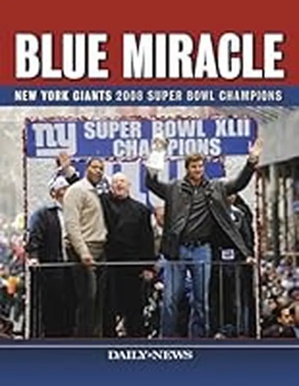 Used Hardcover Book - New York Giants: 2008 Super Bowl Champions by Daily News (English) - Collectible Sports Memorabilia with Celebration in New York City Content, Complete Picture of Giants 2007 Season, Quality Color Images