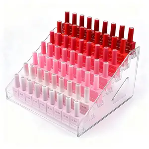 Nail Polish Organizer Holder Rack 7 Layers Acrylic Display Rack Eyeglasses Shelf Essential Oils Ink Storage Holds Up to 96 (Fit 1-2oz Bottles)31*11.6*5.11in Cosmetic Display Stand