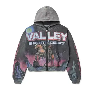 Streetwear Vintage Washed Hoodies Clothes Mens Womens Harajuku Retro Hip Hop Cotton Hoodies Sweatshirts Jackets Womenswear Tops