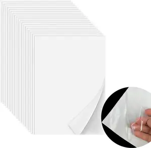 Iron on Adhesive Sheets 20PCS, Heavy Weight Double-Sided Heat Melt Fabric Glue Sheet, A4 Size Fusible Adhesive Sheets, Press-On Patch Iron on Tape, Fusible Interfacing for Sewing, Heat and Bond Iffitya