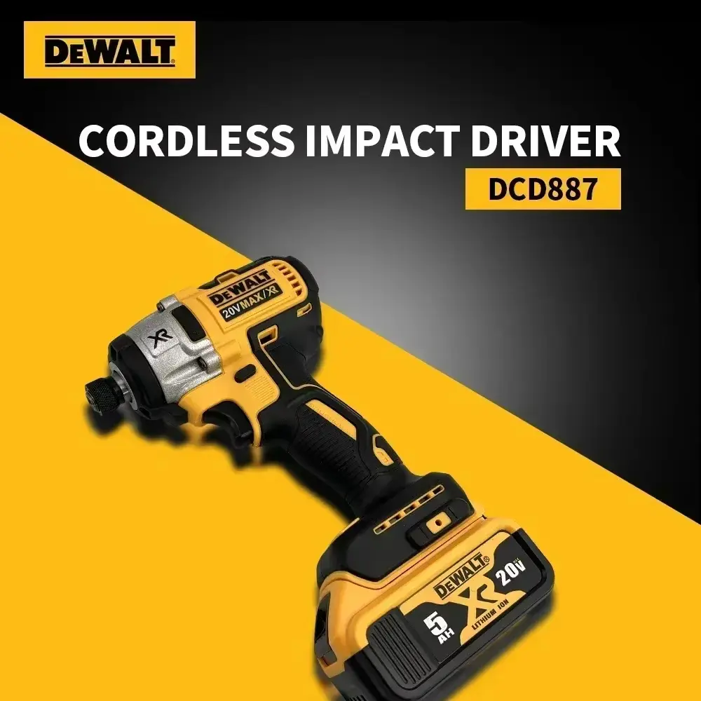 DEWALT DCF887 20V Brushless Power Impact Screwdriver Drill - 205N.m Torque Cordless Tool for Drilling, Screwing, Compatible with DEWALT 20V Batteries