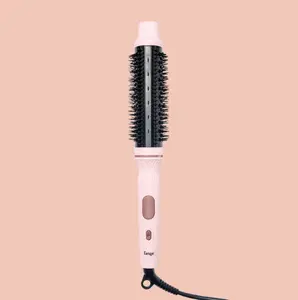 L'ANGE HAIR - GlamWave Infrared Thermal Ionic Brush | 38mm Heated Round Thermal Brush for Volume and Curls | Reduces Frizz | Adds Shine | Smooth Styling Tool for All Hair Types, Hair Brush, Storage, Adjustable, Lightweight