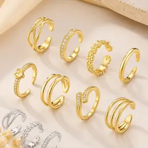 8 Pcs Toe Rings for Women Gold Silver Simple Open Adjustable Band Toe Rings Set Beach Foot Jewelry for Summer Gold Plated Copper Hypoallergenic Stackable Rings, Toe Ring Stackable, Gold Plated Toe Rings