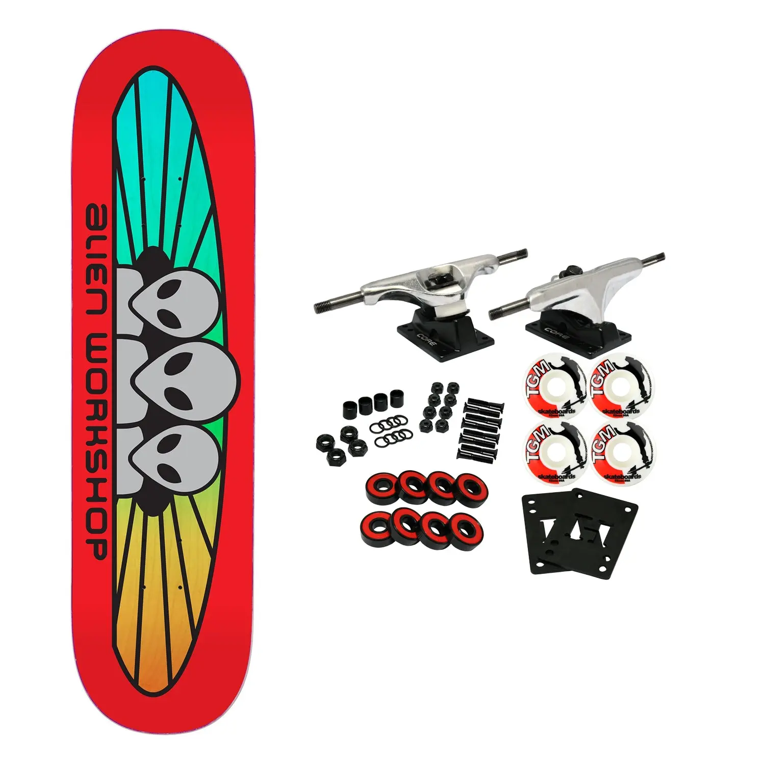 Alien Workshop Skateboard Complete RGB Spectrum Red 8.5" x 32.5"