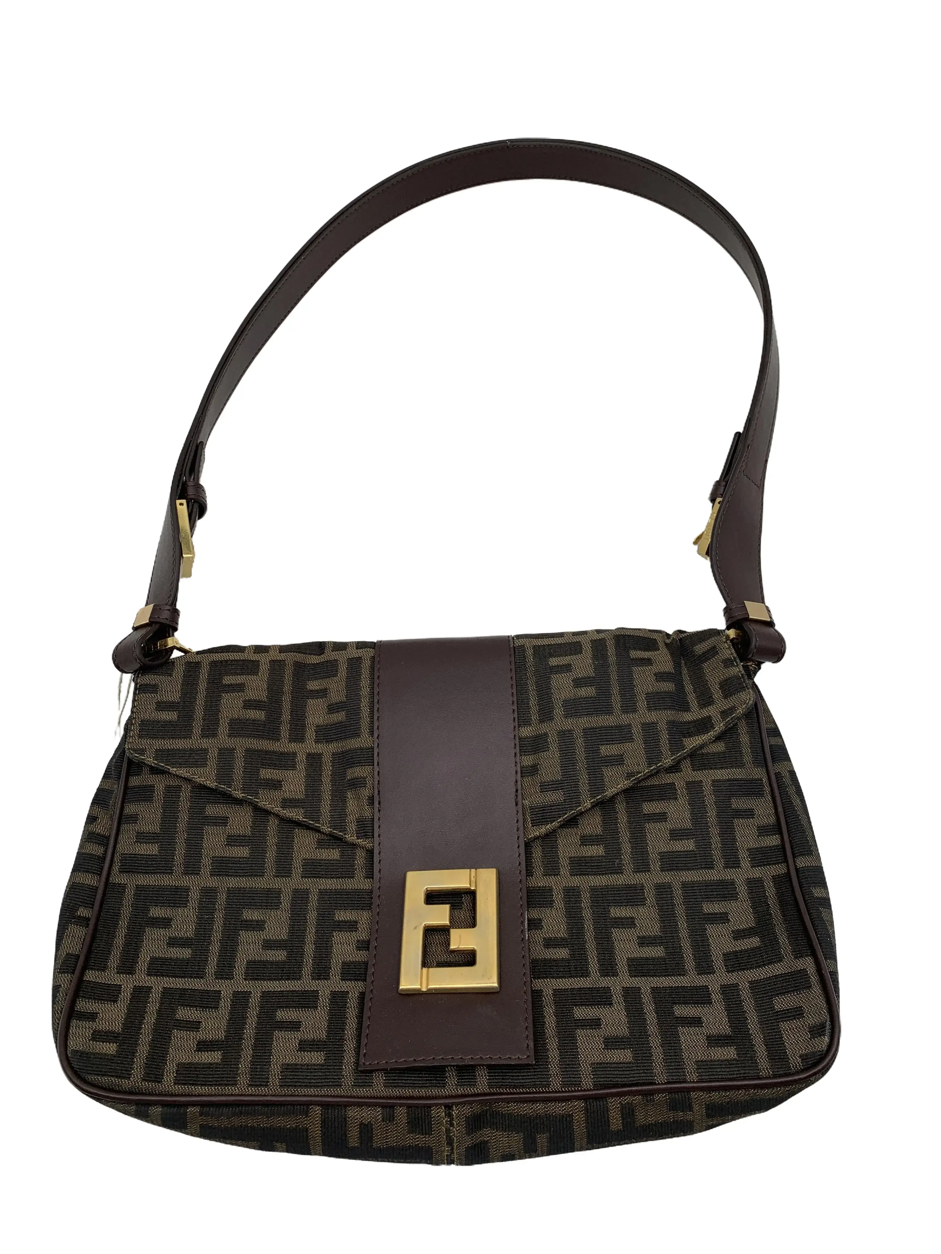 Pre-owned FENDI FF Monogram Baguette Shoulder Bag/WJ07126329/6329