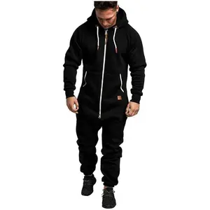 2025 Fall/Winter Men’s Hooded Fleece Onesie for Fashionable Casual Wear — dandy style