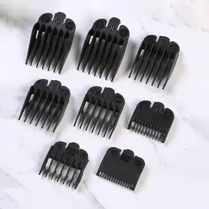 Wahl Professional Hair Clipper Combs Guides Set - 1/16 to 1 Size Range, Black Replacement Guards for Most Wahl Clippers/Trimmers (8 Pieces)