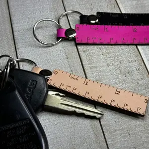 Mini Ruler Keychain | Best Gift for Knitters & Crafters | Crochet Essentials | Unique Crafter Gift Under 10 | Best Gift for Mom | 3" Ruler