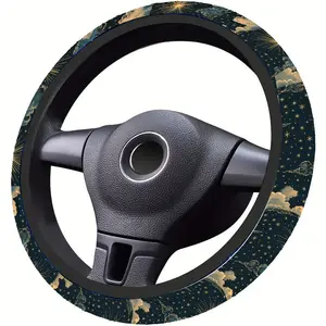 1pc 1.6 x 15 inch Summer starry sky Pattern car steering wheel cover, non-slip and comfortable, car interior accessory, Car accessories, no inner ring, easy to install and remove, suitable for all car models, a gift for car enthusiasts, 1227CYJ