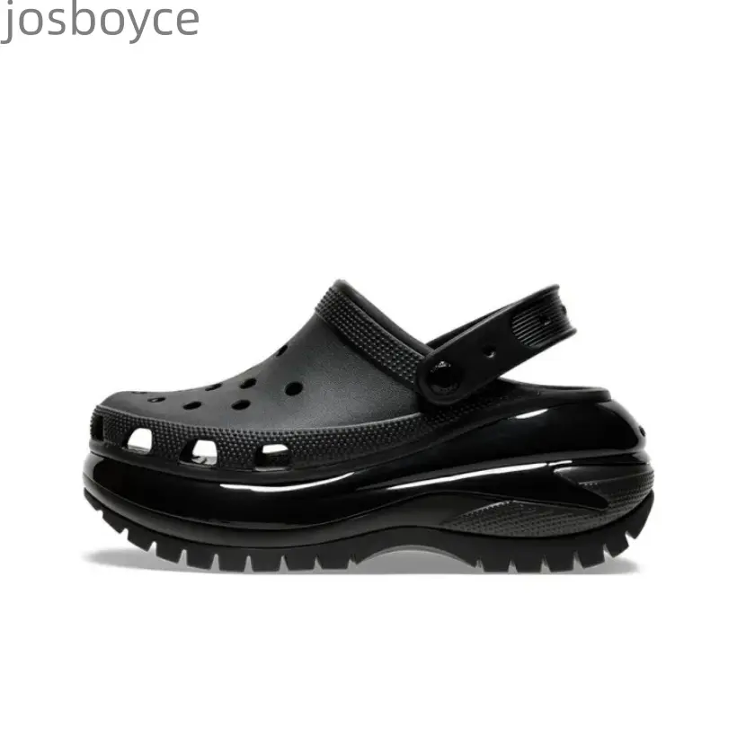 Black puff shoes, fashionable, classic, casual, thick-soled, heightening, eyelet shoes, for both men and women