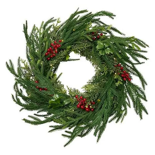 Winter Lane 26" Illuminated Holiday Wreath with Remote Winter Lane 26" Illuminated Holiday Wreath with Remote