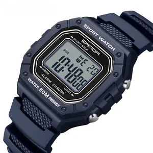 Korean-Style Square Teen Swim Watch – Waterproof Digital Wristwatch with Alarm, Minimal Student Unisex Watch
