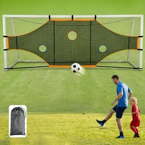 Soccer Goal Target Net, 16x6ft - Turn  into a  with 7 Scoring Zones | Durable -Weather Backyard Soccer Net for Family Fun & Skill Boost-ONLY NET