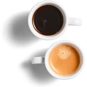 2.5 oz 75 ml Pure White Ceramic Espresso Cups Set of 2 Demitasse Espresso Mugs