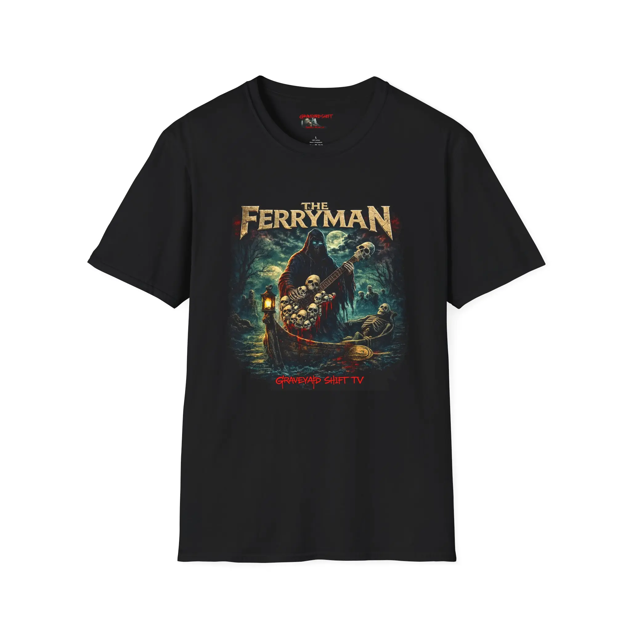 The Ferryman graphic tee | Grim Reaper skulls illustration