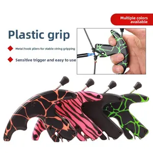 The king of cost performance! Plastic composite bow spreader, outdoor eye-catching grip spreader archery accessories sliverslingers compound release thumb hunting arrow automatic jaw closure a3  custom  strings