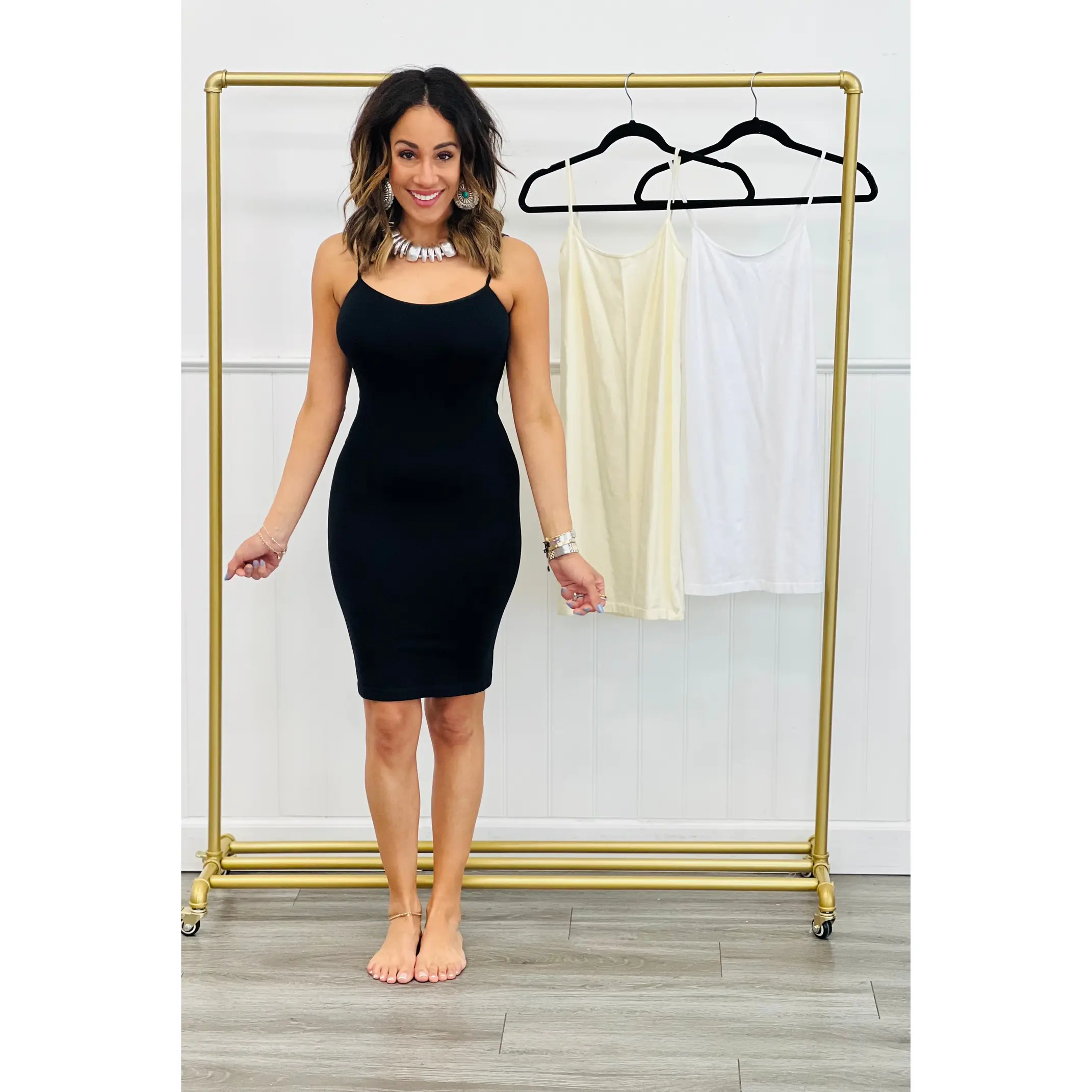 Seamless Cami Mini Dress (OS & Plus)- 6 Colors