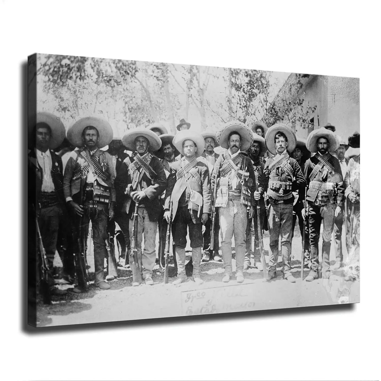 Pancho Villa with Generals Mexican Revolution Artistic Canvas Wall Art Poster - High-Res Print for Living Room, Dining Room, Office, Kitchen, Bar, Holiday Gifts & Home Decor Supplies