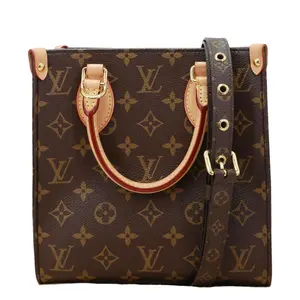 Pre-owned Louis Vuitton Canvas Crossbody Bags Sac Plat BB Monogram Crossbody Bag Brown