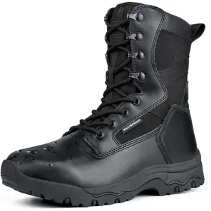 FREE SOLDIER Men's Work Tactical Boots 8 Inches Lightweight Combat Boots Durable Suede Leather Military Boot Desert Boot