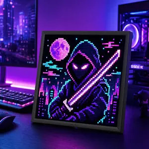 Divoom Pixoo-64 WiFi Pixel Art Display, 64x64 LED Pixel Frame, App Control, Gaming Room Decor, Desk Setup Decor, Tech Gadgets, DealsForYouDays, Father‘s Day Gift