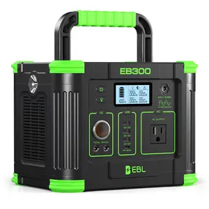 EBL 300W Portable Power Station, Solar Generator for Camping, RV, & Emergency Backup - Compact & Lightweight . Perfect for small electronics & emergency gear