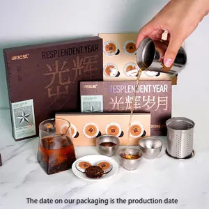 10+12 Resplendent Year Tangerine Puer Tea Cake With Titanium Tea Set