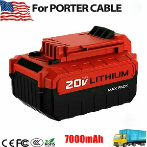 New PACK 20 Volt 7.0Ah Lithium-ion Battery for Porter Cable 20V MAX countC685L countC68