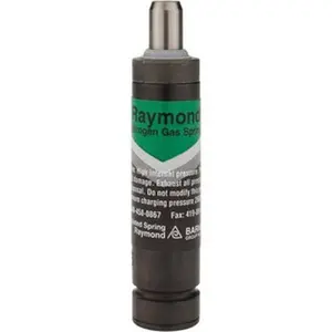 Associated Spring Raymond 12mm Diam, 50mm Max Stroke, Black Nitrogen Gas Spring Cylinder 90mm Body Length, 142mm OAL, User Defined Full Stroke Spring Force, 2,600 psi Initial Charge R12-050 BK