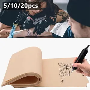Blank Tattoo Practice Skin Set, 5/10/20pcs Dual-Sided 6x8 Inch, 1mm Thick Temporary Skin for Tattoos and Microblade Eyebrows, Tattoo Practice Kit
