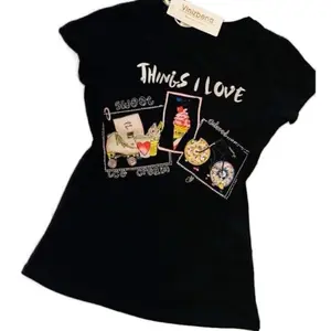 Vinizbena Rhinestones Black Women’s Shirt Top Blouse